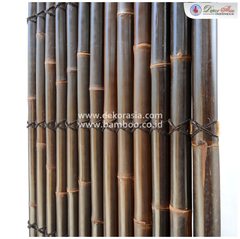 High Quality Black Bamboo Half Bamboo Panels, Bamboo Screen A sturdy black bamboo garden fence