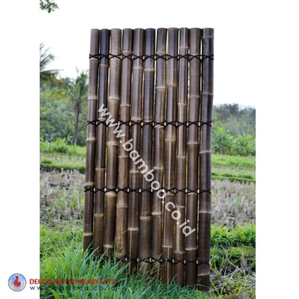 Black Bamboo Half Raft Panel - Bamboo Panels, Bamboo Screen, Bamboo Screens