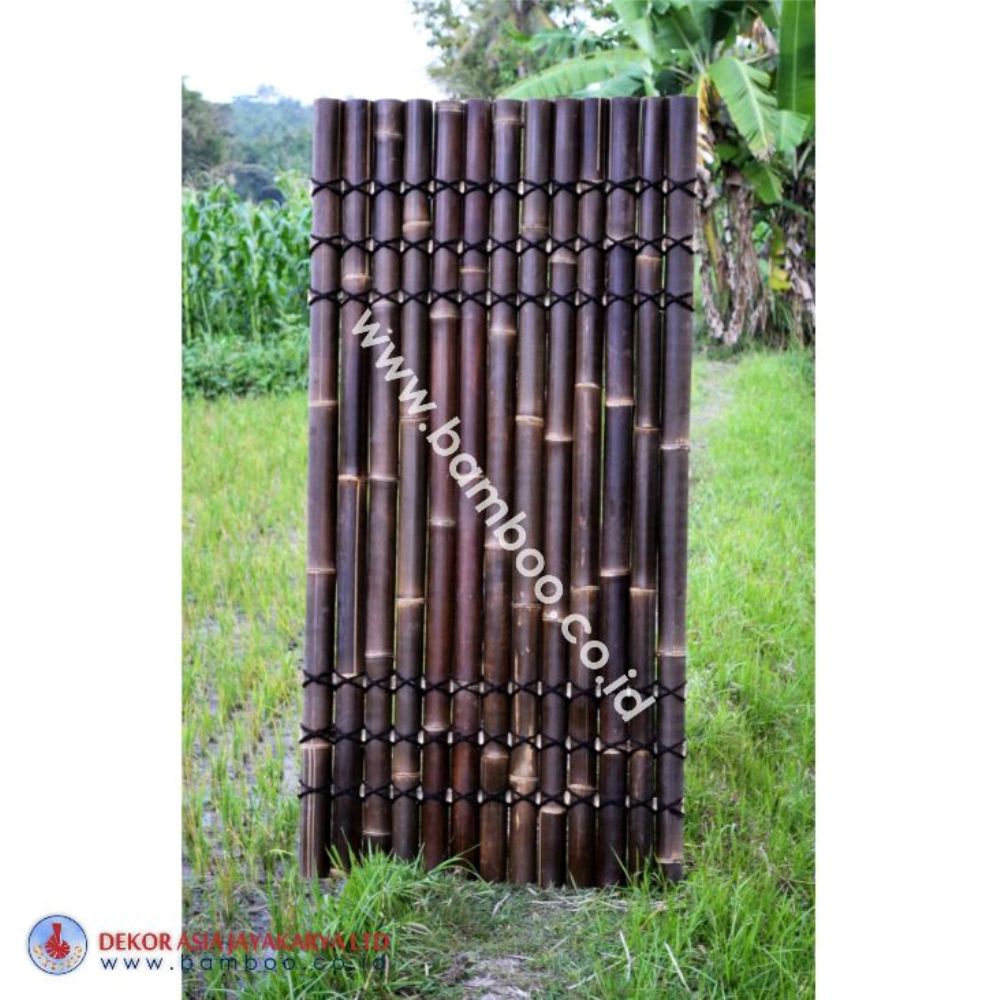 Black Bamboo Half Raft Panel - Bamboo Panels, Bamboo Screen, Bamboo Screens - Image 1